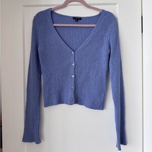 Dynamite Lavender Ribbed Cardigan